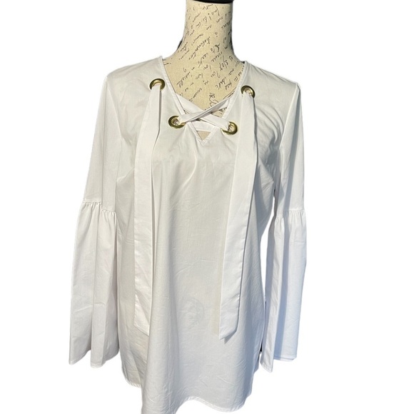 Michael Kors Long Bell Sleeved Blouse Size Medium NWT - Picture 4 of 9